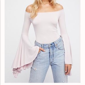 NWT Free People Birds of Paradise Pale Pink Top!